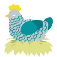 (unnamed), a silver and teal chicken with a lace pattern