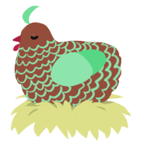 (unnamed), a russet and spring chicken with a lace pattern