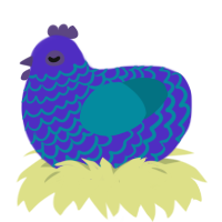 Brine, a indigo and sea chicken with a lace pattern