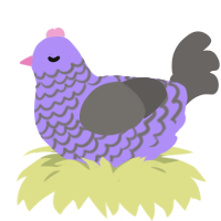 (unnamed), a lilac and grey chicken with a lace pattern
