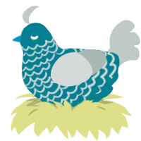 (unnamed), a sea and silver chicken with a lace pattern