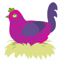 (unnamed), a fuchsia and overcast chicken with a lace pattern
