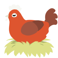 (unnamed), a vermilion and russet chicken