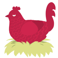 420 blazing, a crimson chicken with a lace pattern