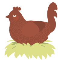 A russet chicken with a double-lace pattern