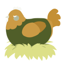 (unnamed), a olive and gold chicken with a head pattern