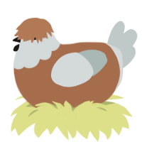 Antique Bowl, a brown and silver chicken with a head pattern