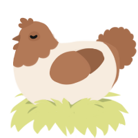 Perfect Brownshroom, a cream and brown chicken with a head pattern