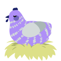 (unnamed), a lilac and silver chicken with a bar pattern