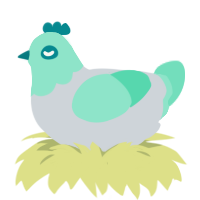 (unnamed), a mist and mint chicken with a head pattern