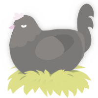 unnamed, a grey chicken with a head pattern