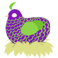 (unnamed), a violet and grass chicken with a lace pattern