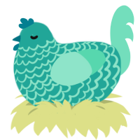 uranium toothpaste, a turquoise and mint chicken with a lace pattern