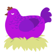 (unnamed), a amethyst and violet chicken with a half-lace pattern