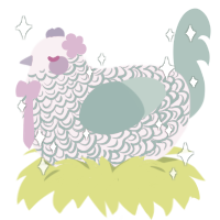 Izzy, a leaf and russet chicken with a double-lace pattern