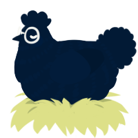 Tumblr, a tumblr chicken with a bar pattern