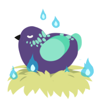 blue flame, a overcast and mint chicken with a neck-speckle pattern