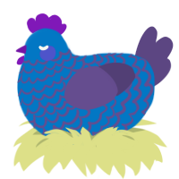 (unnamed), a sapphire and overcast chicken with a lace pattern