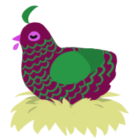 (unnamed), a wine and viridian chicken with a lace pattern