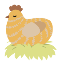 (unnamed), a honey and beige chicken with a bar pattern