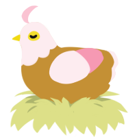 A gold and rose chicken with a head pattern
