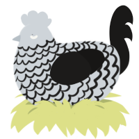 (unnamed), a mist and sable chicken with a lace pattern