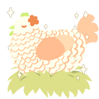 A sable and sea chicken with a lace pattern