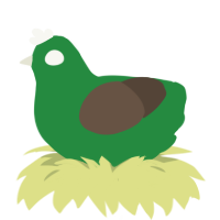 A viridian and bark chicken