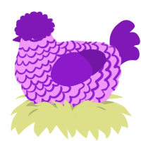 (unnamed), a lavender and violet chicken with a lace pattern