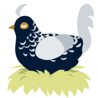 A tumblr and mist chicken with a half-lace pattern