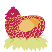 rocket punch, a crimson and honey chicken with a lace pattern