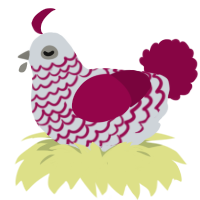 (unnamed), a mist and maroon chicken with a lace pattern