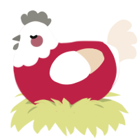 (unnamed), a crimson and cream chicken with a head pattern