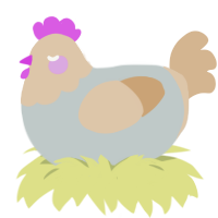 (unnamed), a silver and beige chicken with a head pattern