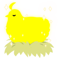 Tsukasa, a yellow chicken with a neck-speckle pattern