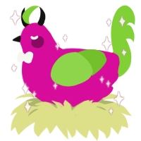 Just a normal guy, a fuchsia and grass chicken