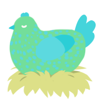 Proxima Centauri b, a spring and aqua chicken with a speckle pattern