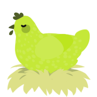 Key Lime, a lime chicken with a speckle pattern
