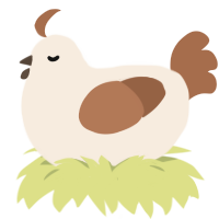 Laurent, a cream and brown chicken
