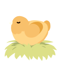 A honey and orange chicken with a head pattern