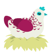 Unapologetically You, a silver and wine chicken with a half-lace pattern