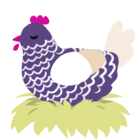A overcast and cream chicken with a lace pattern