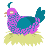 A orchid and sea chicken with a lace pattern