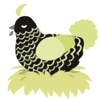 (unnamed), a sable and lemon chicken with a lace pattern