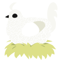 (unnamed), a white chicken with a double-lace pattern