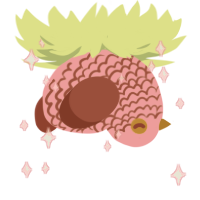A rose and red chicken with a lace pattern