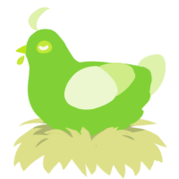 starry, a grass and apple chicken