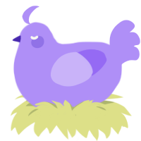 A lilac chicken