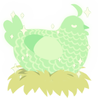 A spring chicken with a lace pattern