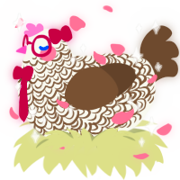A white and bark chicken with a double-lace pattern